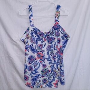 Kim Rogers Y2K Floral Print Sleeveless Cami Tank Top size large